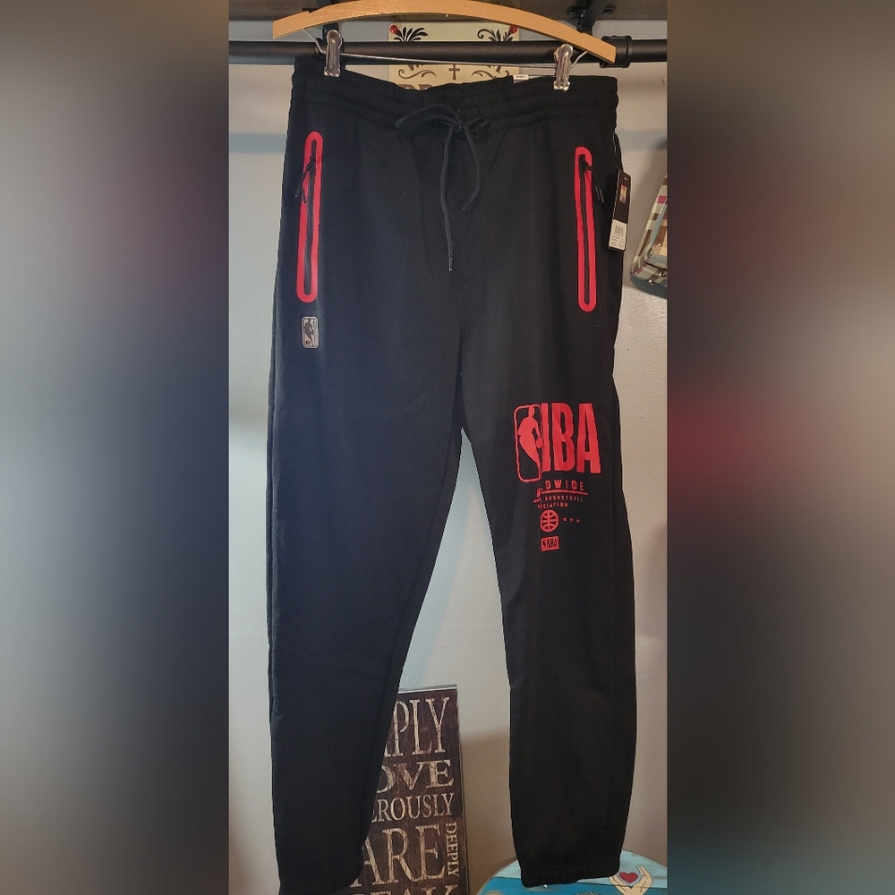NBA Black Joggers with Red Details